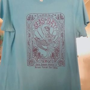 Aqua santa Barbara mermaid t shirt medium